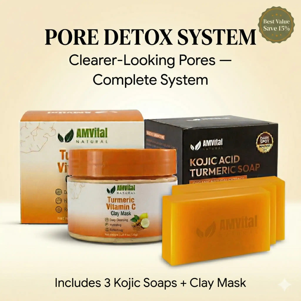 Pore Detox System — Clay Mask + 3 Kojic Soaps