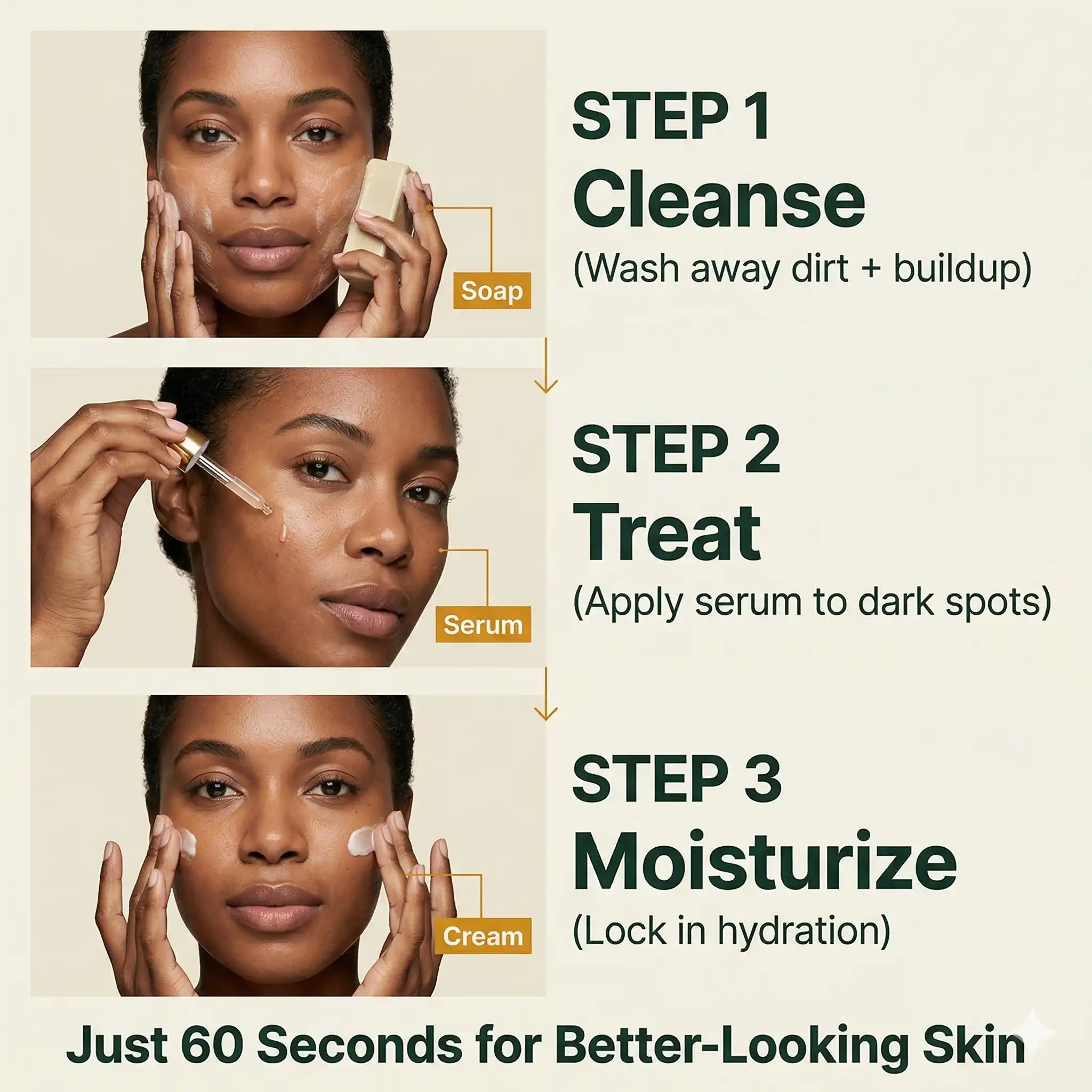 Daily Glow Routine Bundle (Cleanse + Treat + Moisturize)