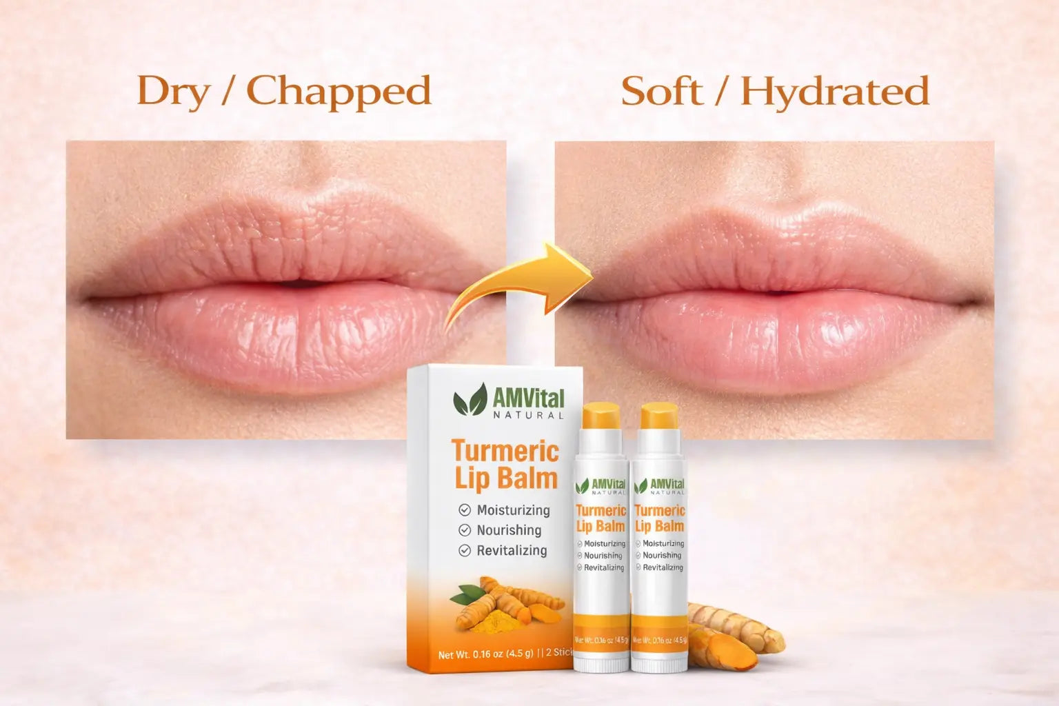 AMVital Turmeric Lip Balm 2-Pack